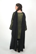 Emerald Noir – Luxury 3PC Stitched Moonlight Suit