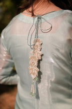 Moonlit Sage – Luxury 3PC Stitched Sheesha Silk Suit