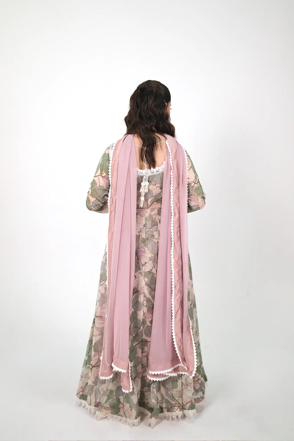 Blossom Whispers – 2PC Printed Chiffon Crinkle Dress