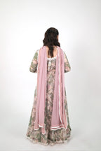 Blossom Whispers – 2PC Printed Chiffon Crinkle Dress