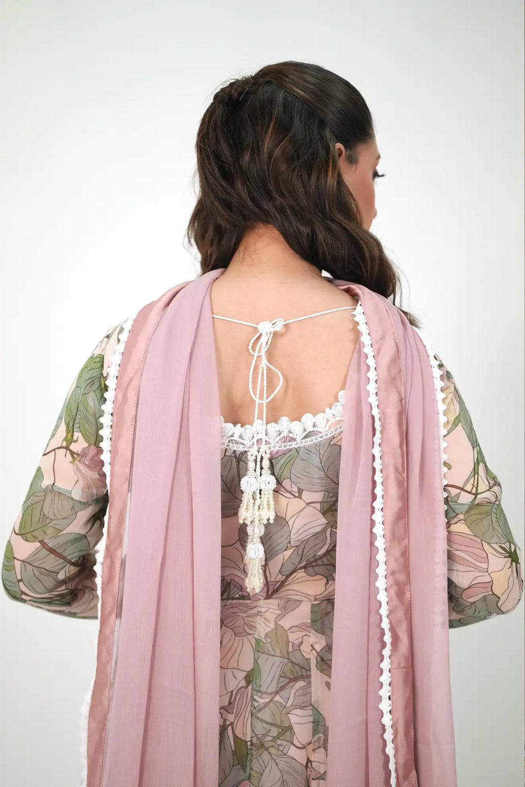 Blossom Whispers – 2PC Printed Chiffon Crinkle Dress