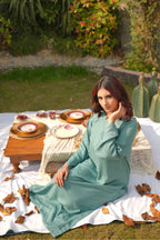 Aqua Calm – 2PC Linen Stitched Suit