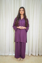 Violet Grace – 2PC Linen Stitched Suit