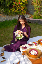 Violet Grace – 2PC Linen Stitched Suit