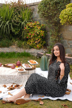 Midnight Petal – 2PC Linen Stitched Suit