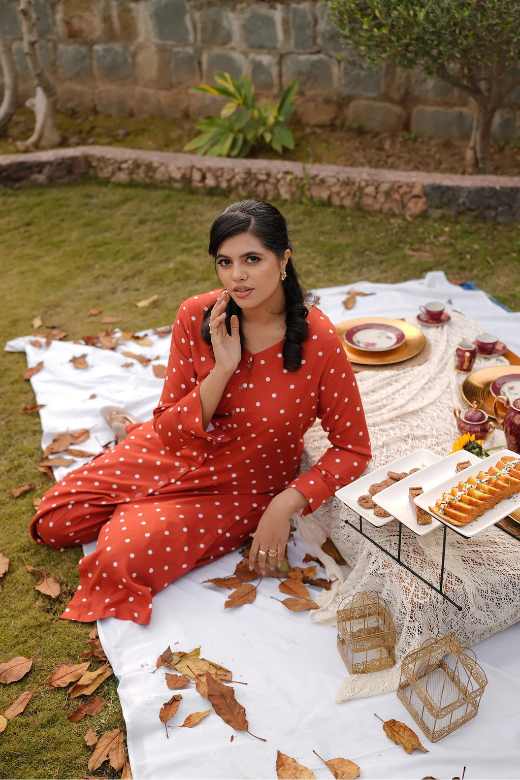 Rust Charm – 2PC Linen Stitched Suit