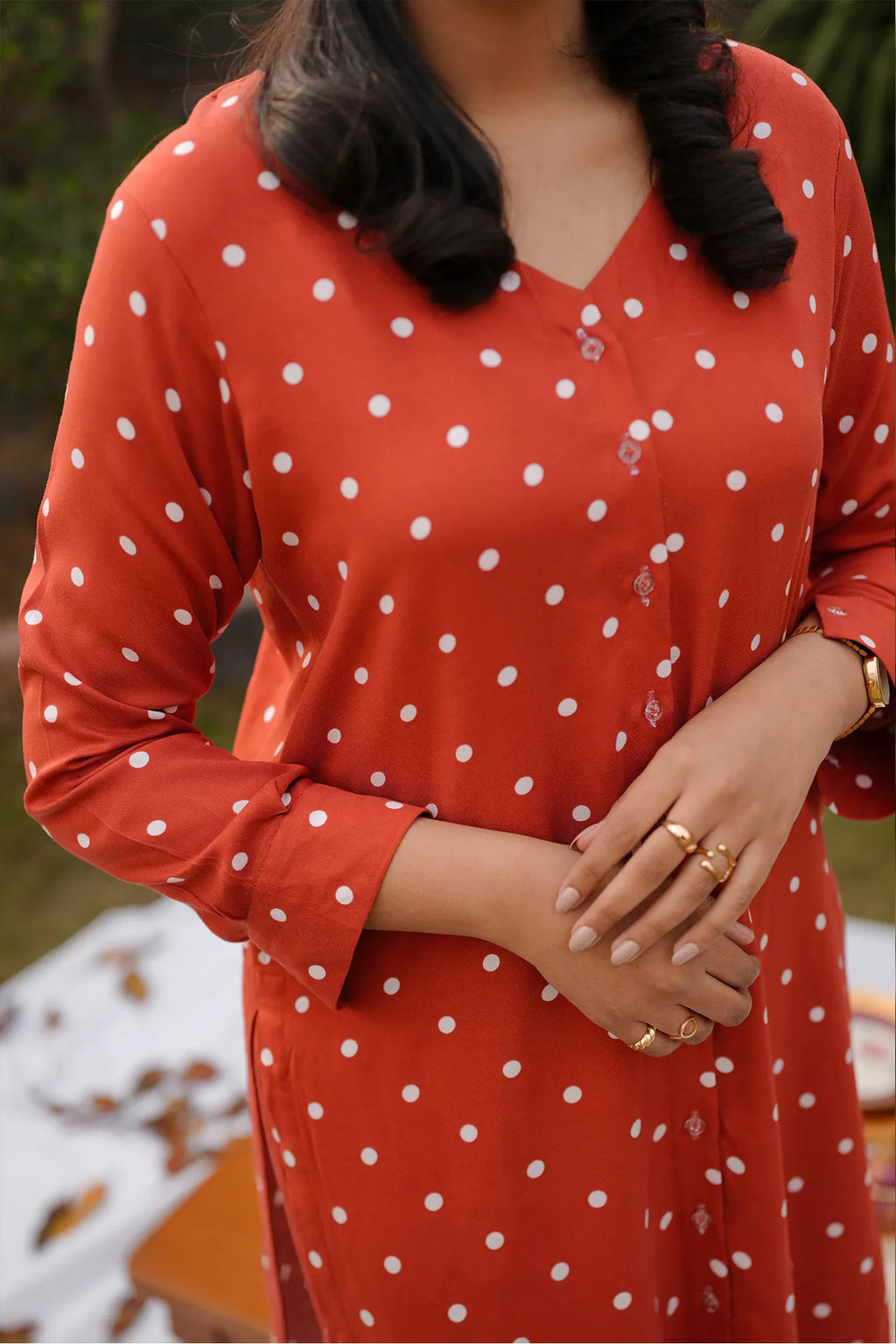 Rust Charm – 2PC Linen Stitched Suit