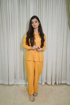 Golden Dune – 2PC Linen Stitched Suit