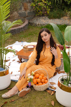 Golden Dune – 2PC Linen Stitched Suit