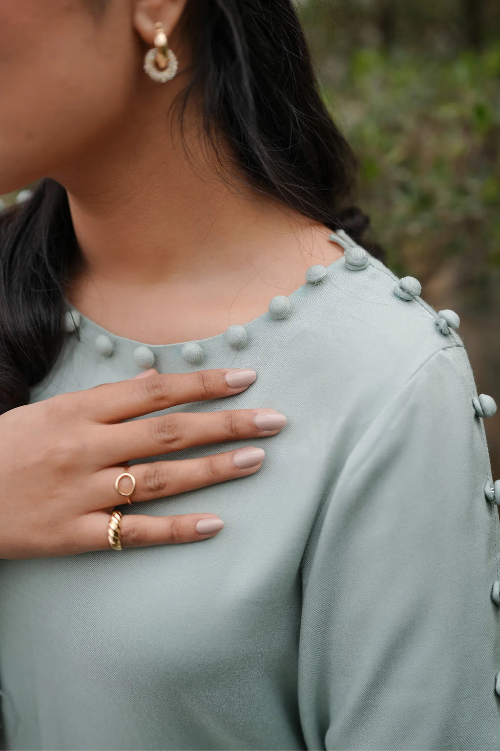 Silver Mint – 2PC Linen Stitched Suit