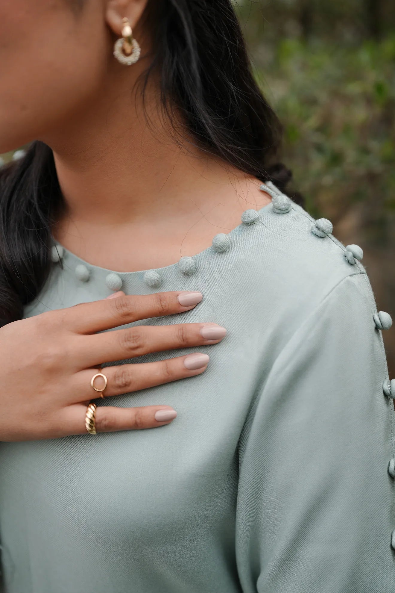 Silver Mint – 2PC Linen Stitched Suit