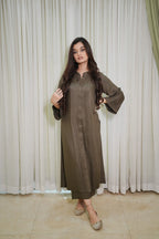 Olive Reverie – 2PC Linen Stitched Suit