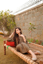 Olive Reverie – 2PC Linen Stitched Suit